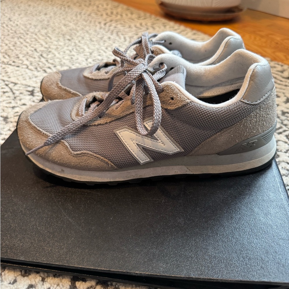 New Balance 515 Classic Gray and White Sneakers